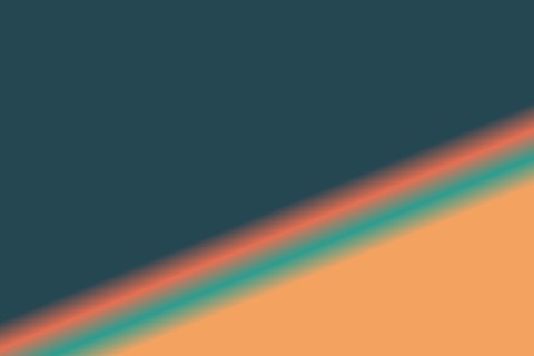 Dark teal over a thin orange stripe and orange
